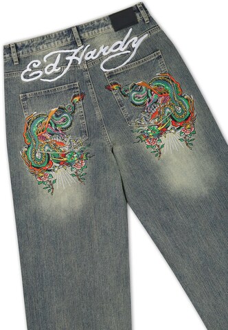 Ed Hardy Loosefit Džíny – modrá