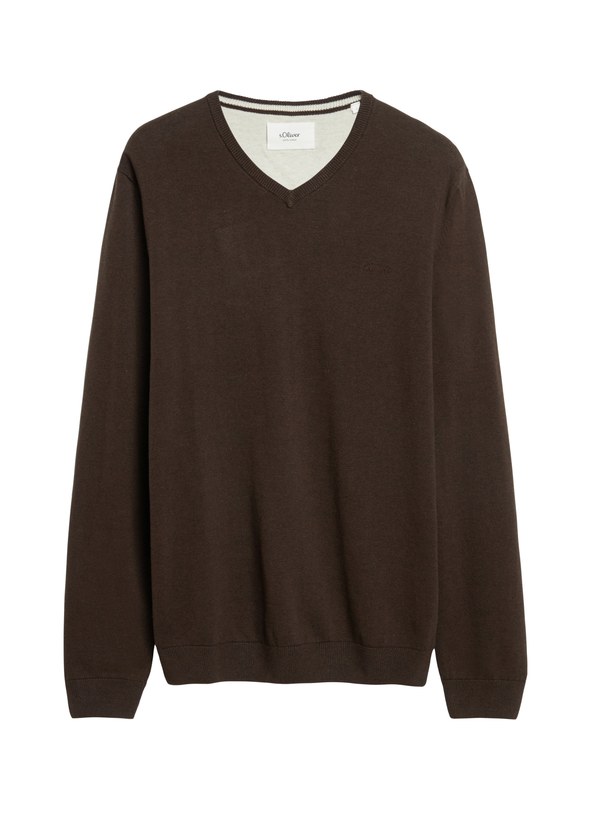 s.Oliver Pullover in Braun: Vorderseite