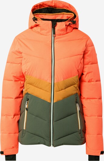KILLTEC Sportjas in de kleur Mosterd / Donkergroen / Oranje, Productweergave