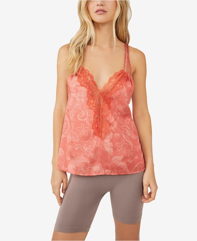 Free People Chemise de nuit 'Off the Coast' en orange / corail / blanc, Vue avec produit