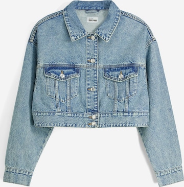 Bershka Between-Season Jacket in Blue: front