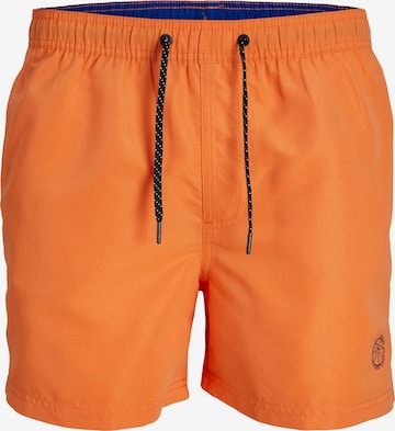 JACK & JONES Board Shorts 'Fiji' in Orange: front