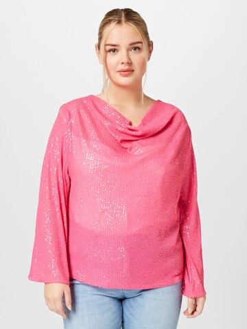 River Island Plus - Blusa en rosa: frente