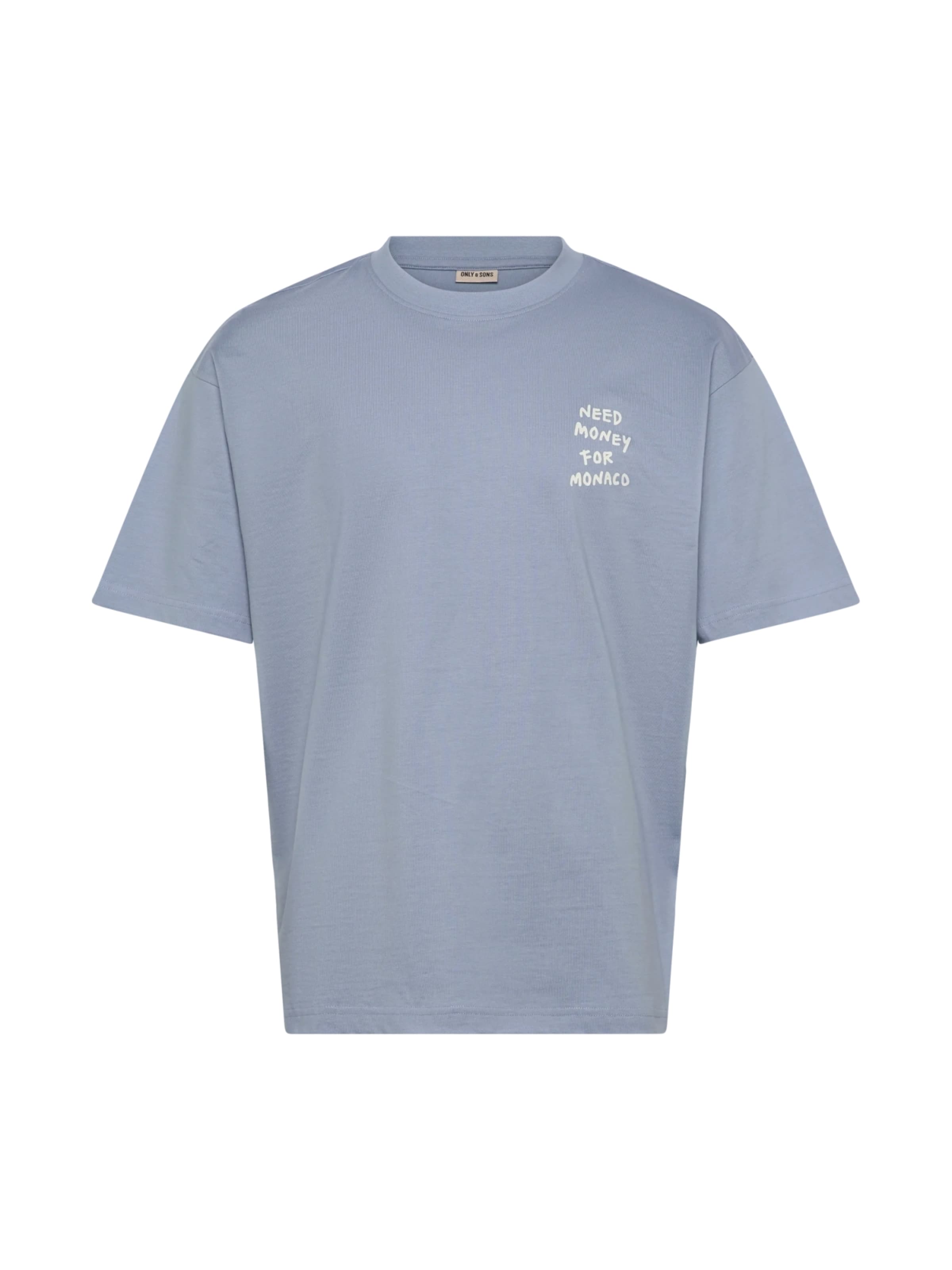 Only & Sons T-Shirt 'Money' in L in hellblau / weiß, Produktansicht
