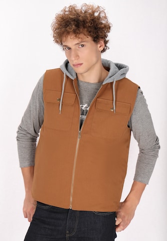 MO Vest in Brown: front