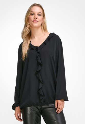 Anna Aura Blouse in Zwart: voorkant