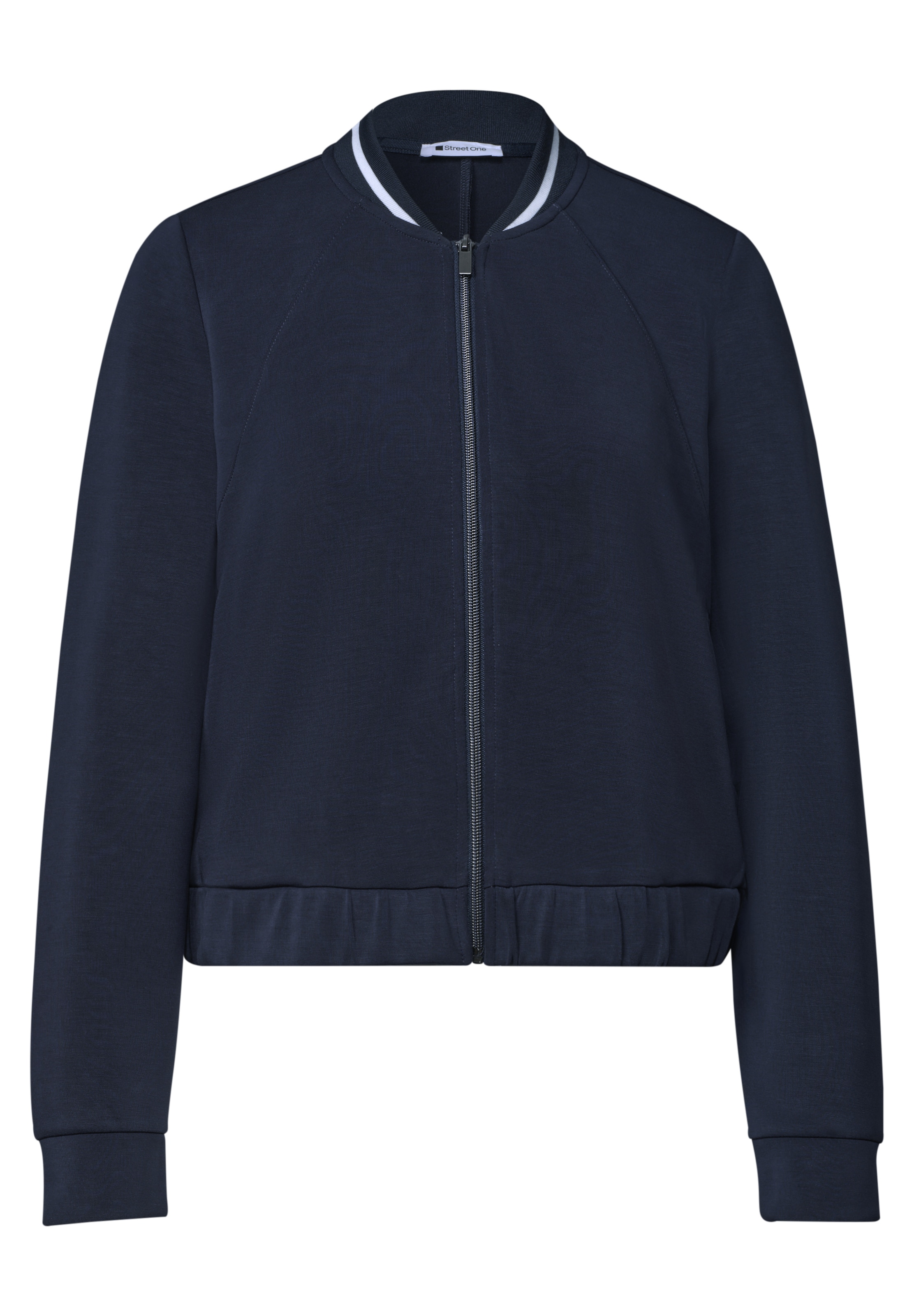 STREET ONE Zip-Up Hoodie in Blue: front