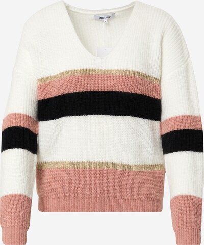 ABOUT YOU Trui 'Leona Jumper' in de kleur Crème / Goud / Rosa / Zwart, Productweergave