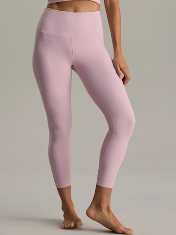 Skinny Leggings 'Cropped & Ribbed' Hey Honey en rose