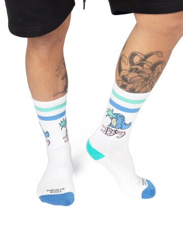 Chaussettes 'Gojira' American Socks en blanc