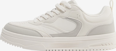 Pull&Bear Matalavartiset tennarit 'STWD' värissä norsunluu / harmaa, Tuotenäkymä