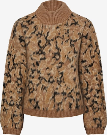 PIECES Sweater 'JOELLA' in Brown: front