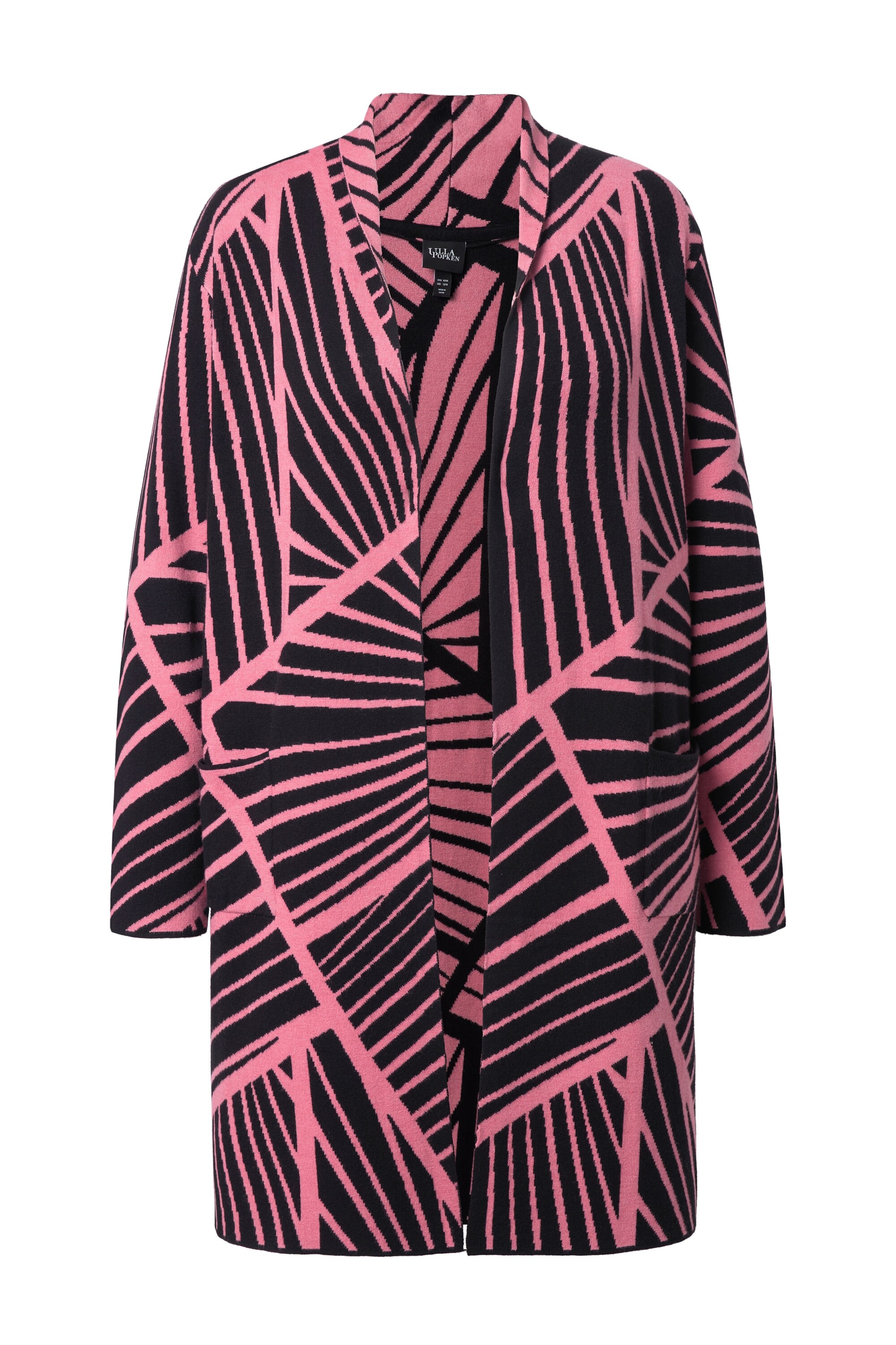 Ulla Popken Gebreid vest in Roze: voorkant