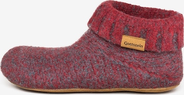 Gottstein Mules 'Knit Boot' in Red: front