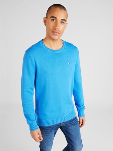 Tommy Jeans Trui 'ESSENTIALS' in Blauw: voorkant