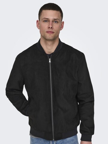 Veste mi-saison 'LUCAS' Only & Sons en noir