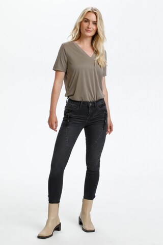 Skinny Jean 'Bibiana' Cream en noir