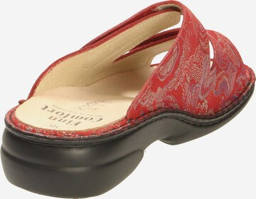 Finn Comfort Mules in Red