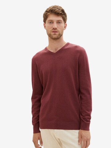 Regular fit Pullover di TOM TAILOR in rosso: frontale