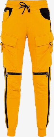 CIPO & BAXX Pants in Yellow: front