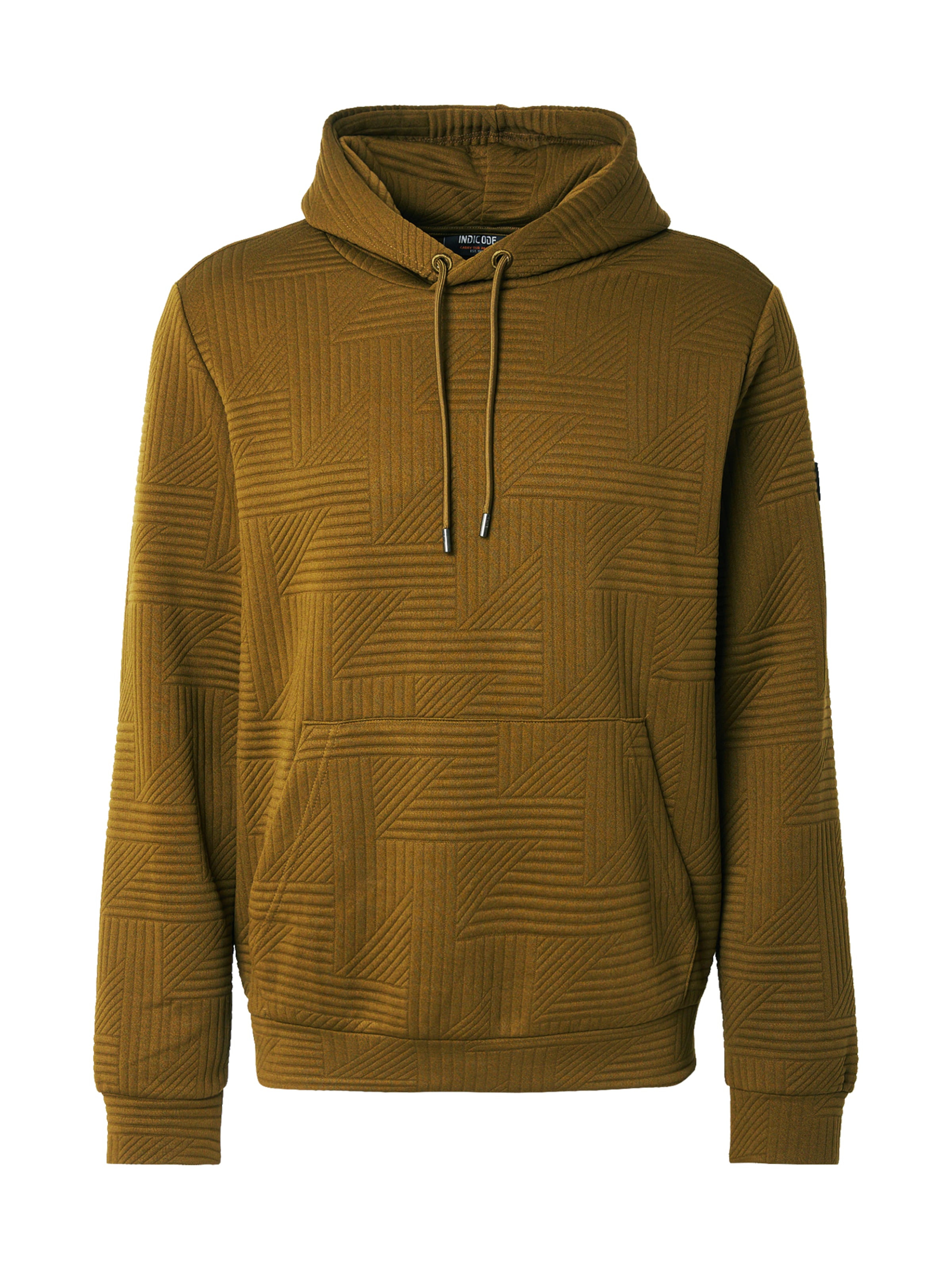 INDICODE JEANS Суичър &#x27;Huntsville&#x27; в зелено: отпред