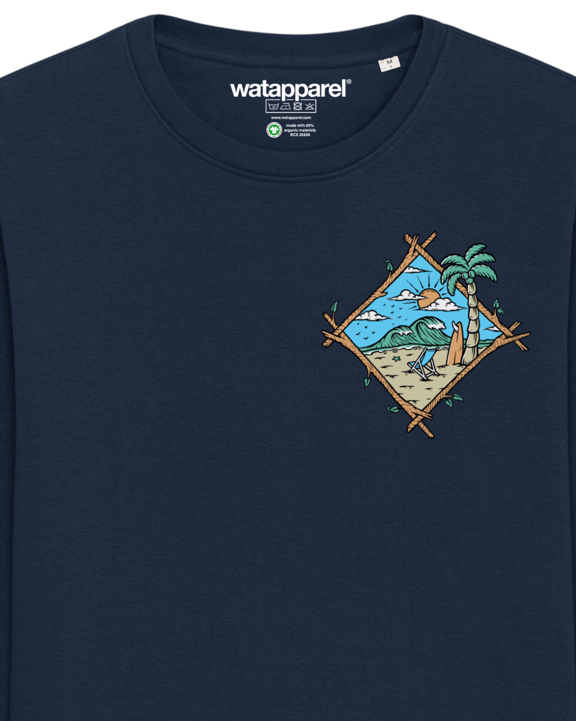 Felpa 'Beach is calling' di Watapparel in blu