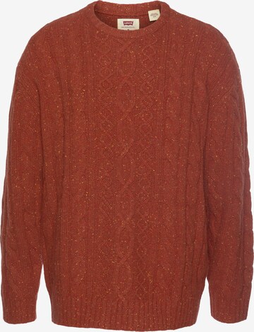 LEVI'S ® Pullover 'Stay Loose Cable Crew' in Rot