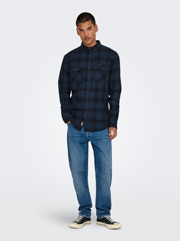 Only & Sons Regular fit Skjorta 'ONSMATT' i blå