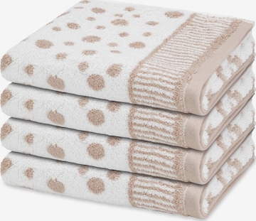 ROSS Towel 'Punkte allover' in Beige: front