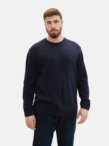 Pull-over TOM TAILOR Men + en bleu : devant