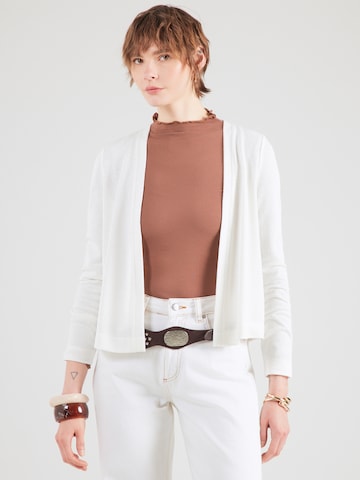 STREET ONE Gebreid vest 'Nette' in Wit: voorkant