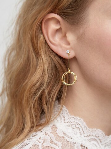 Kamakula Earrings 'Layered Circle' in Gold
