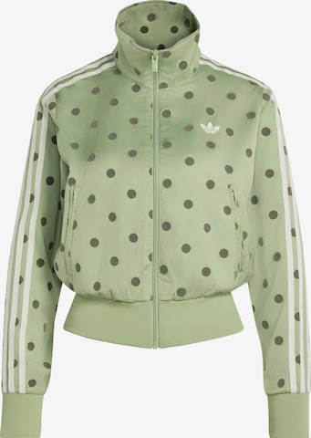 ADIDAS ORIGINALS - Sudadera con cremallera en verde: frente