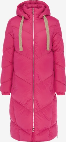 Manteau mi-saison faina en rose : devant