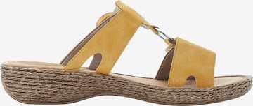 Rieker Mules in Yellow