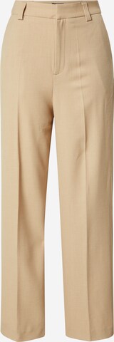 Gina Tricot Trousers with creases in Beige: front