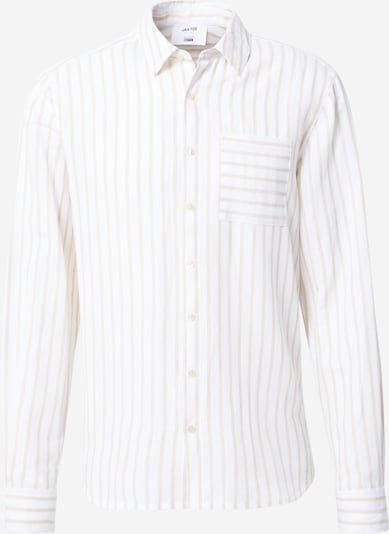 DAN FOX APPAREL Button Up Shirt 'Janosch' in Beige / White, Item view