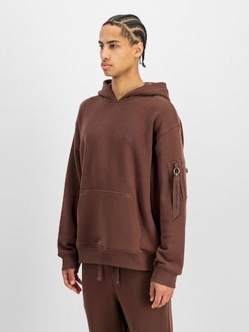 ALPHA INDUSTRIES Sweatshirt 'DTM ML' in Braun: Vorderseite