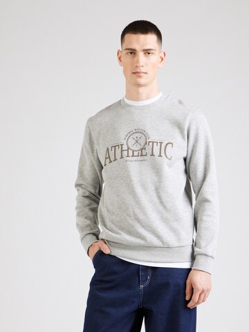Sweat-shirt 'JREBANDREW' JJ Rebel en gris : devant