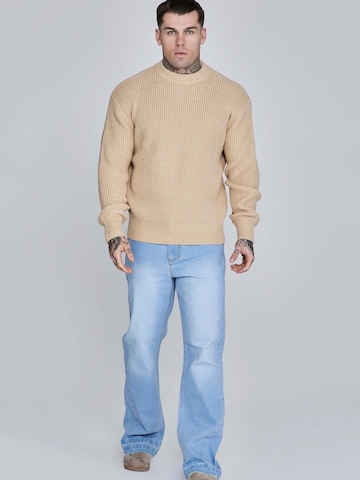 SikSilk Sweater 'Knitted Sweater' in Beige