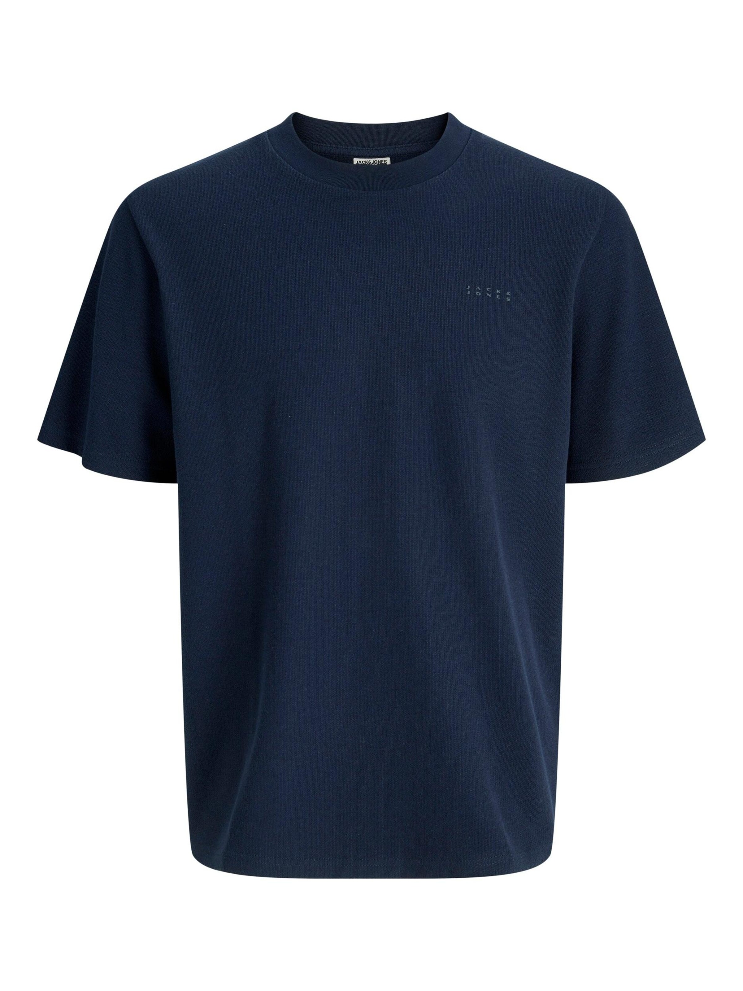JACK & JONES Shirt 'JCOPACER STRUCTURE TEE' in Blauw: voorkant
