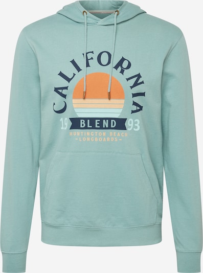 BLEND Sweatshirt em opal / menta / laranja / pêssego, Vista do produto