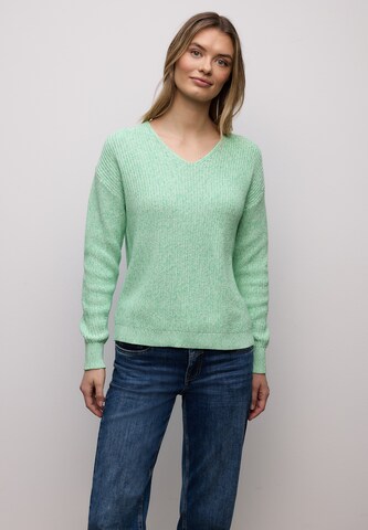 STREET ONE Pullover 'Mouliné' in Grün: Vorderseite