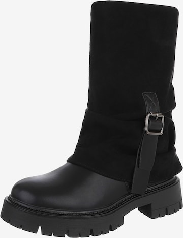 Ital-Design Boots in Black: front