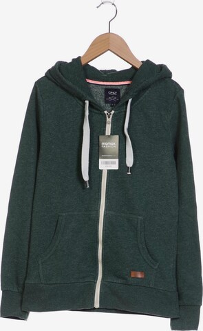 ONLY Sweatshirt & Zip-Up Hoodie in S in Green: front