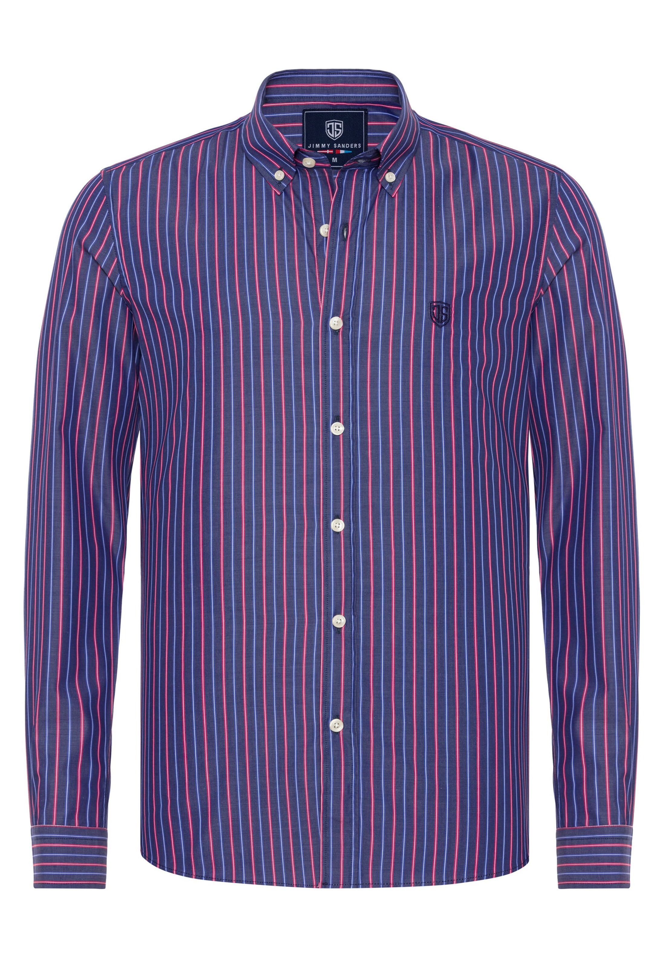 Jimmy Sanders Slim fit Button Up Shirt in Blue: front