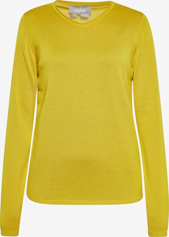 Pull-over Usha en jaune : devant