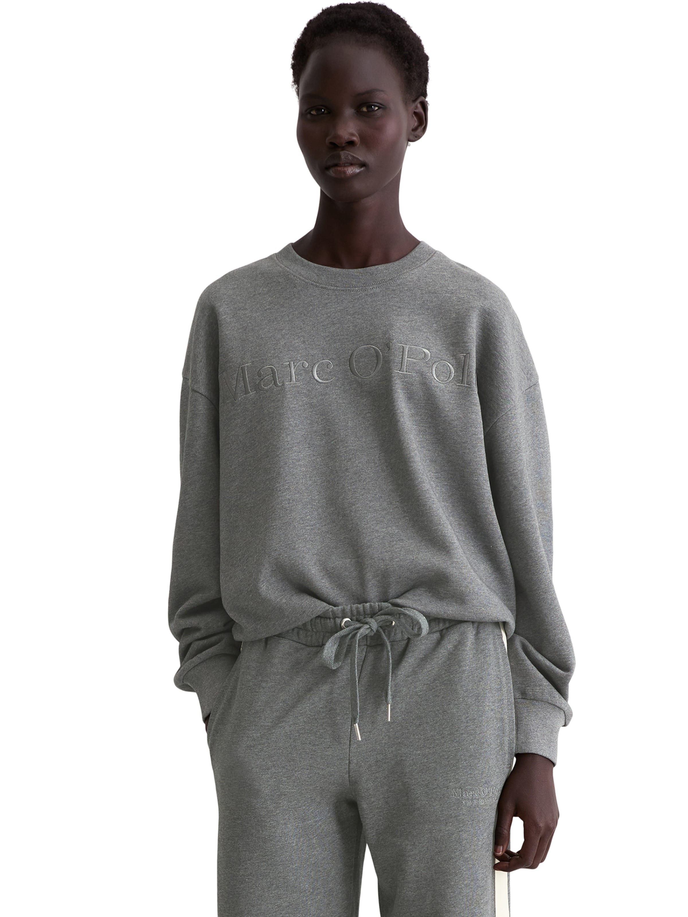Sweat-shirt Marc O'Polo en gris : devant