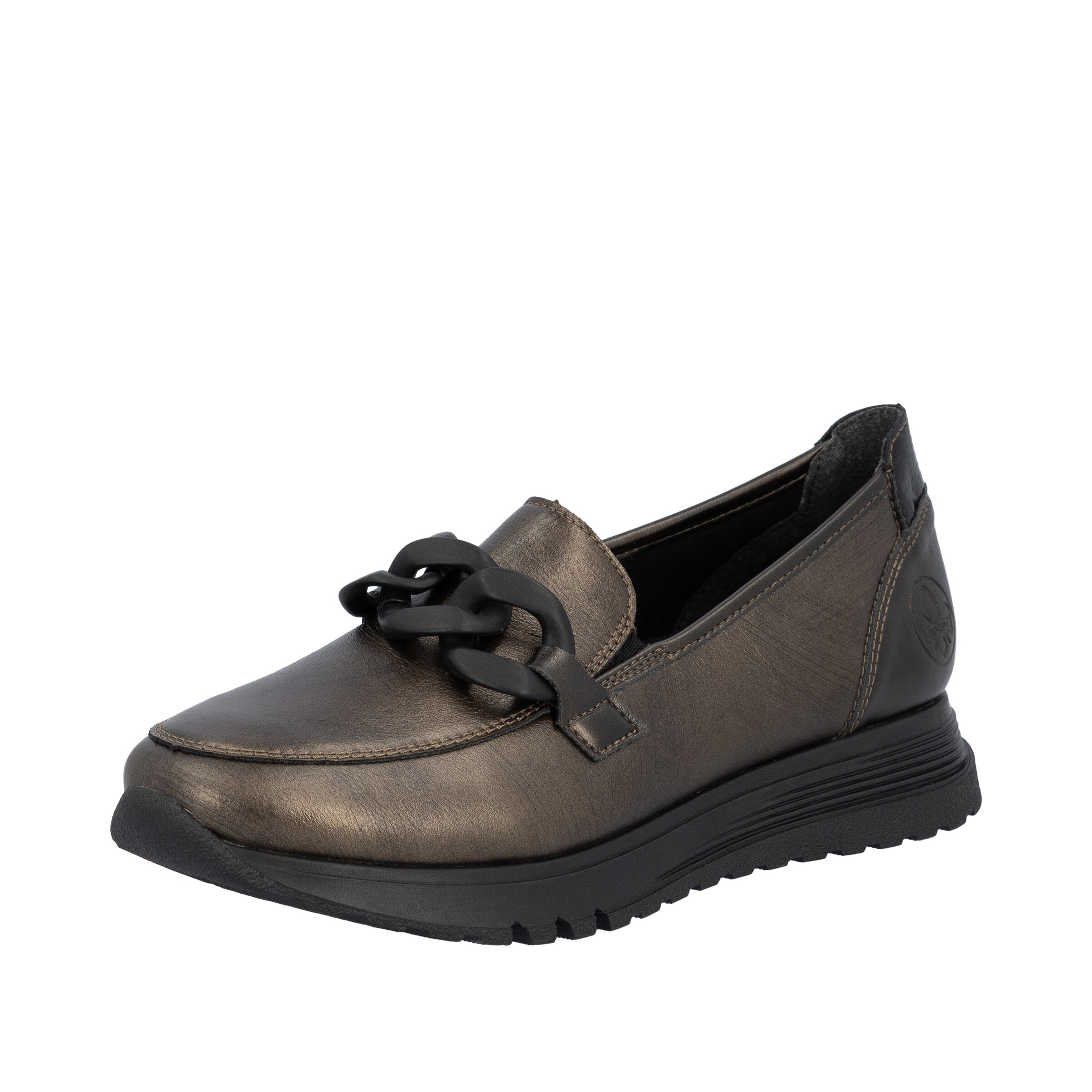 Rieker Slipper in Bronze: Vorderseite