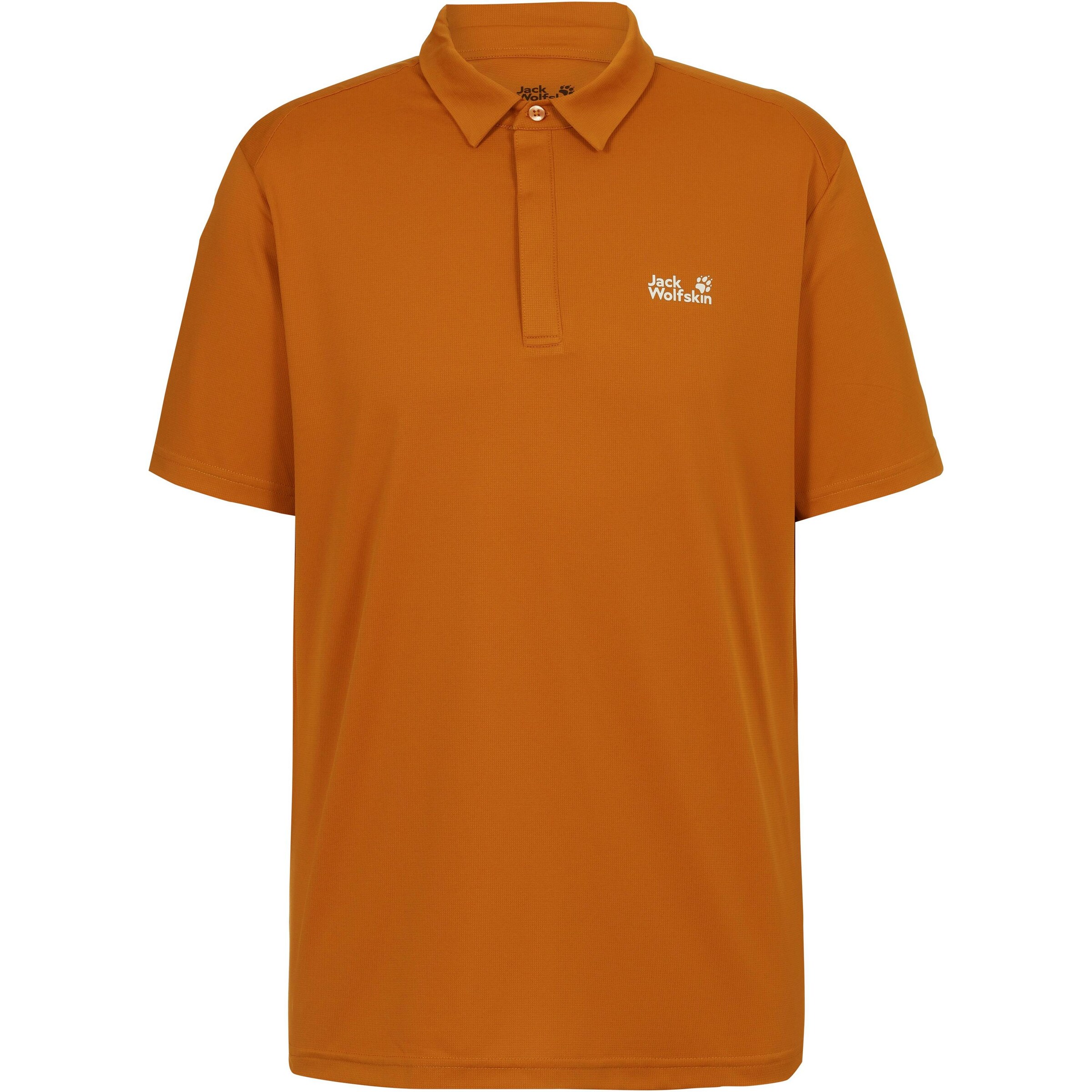 JACK WOLFSKIN Poloshirt 'Delgami' in Braun: Vorderseite